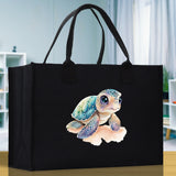 Sea Turtle Canvas Tote Bag Ocean Tote Bag Turtle Lover Tote Bag Animal Lover toTe Bag Ocean Lover Gift Tortoise Tote Bag Nature Lover Tote - Aaria Tees Aaria Tees