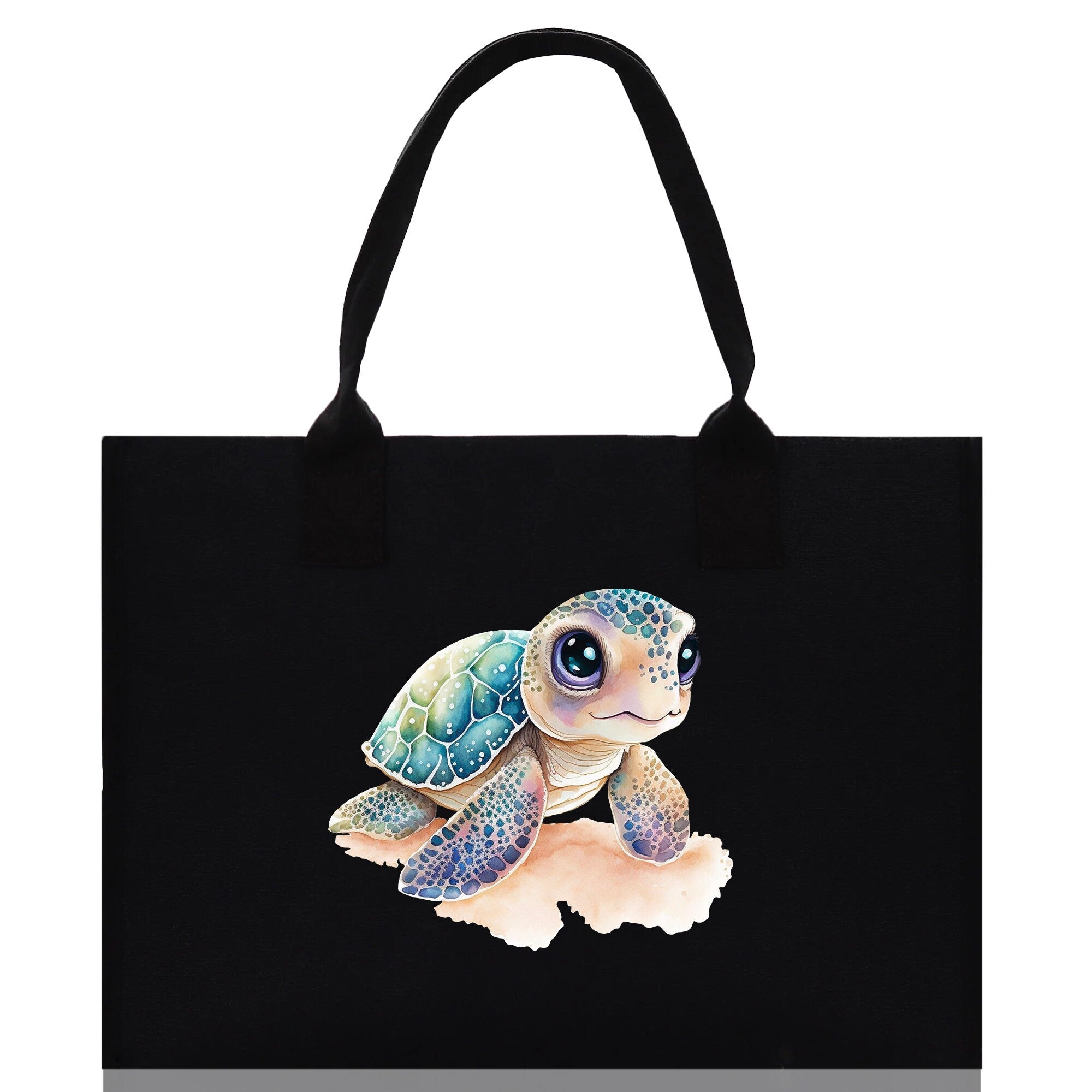 Sea Turtle Canvas Tote Bag Ocean Tote Bag Turtle Lover Tote Bag Animal Lover toTe Bag Ocean Lover Gift Tortoise Tote Bag Nature Lover Tote - Aaria Tees Aaria Tees