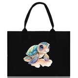 Sea Turtle Canvas Tote Bag Ocean Tote Bag Turtle Lover Tote Bag Animal Lover toTe Bag Ocean Lover Gift Tortoise Tote Bag Nature Lover Tote - Aaria Tees Aaria Tees