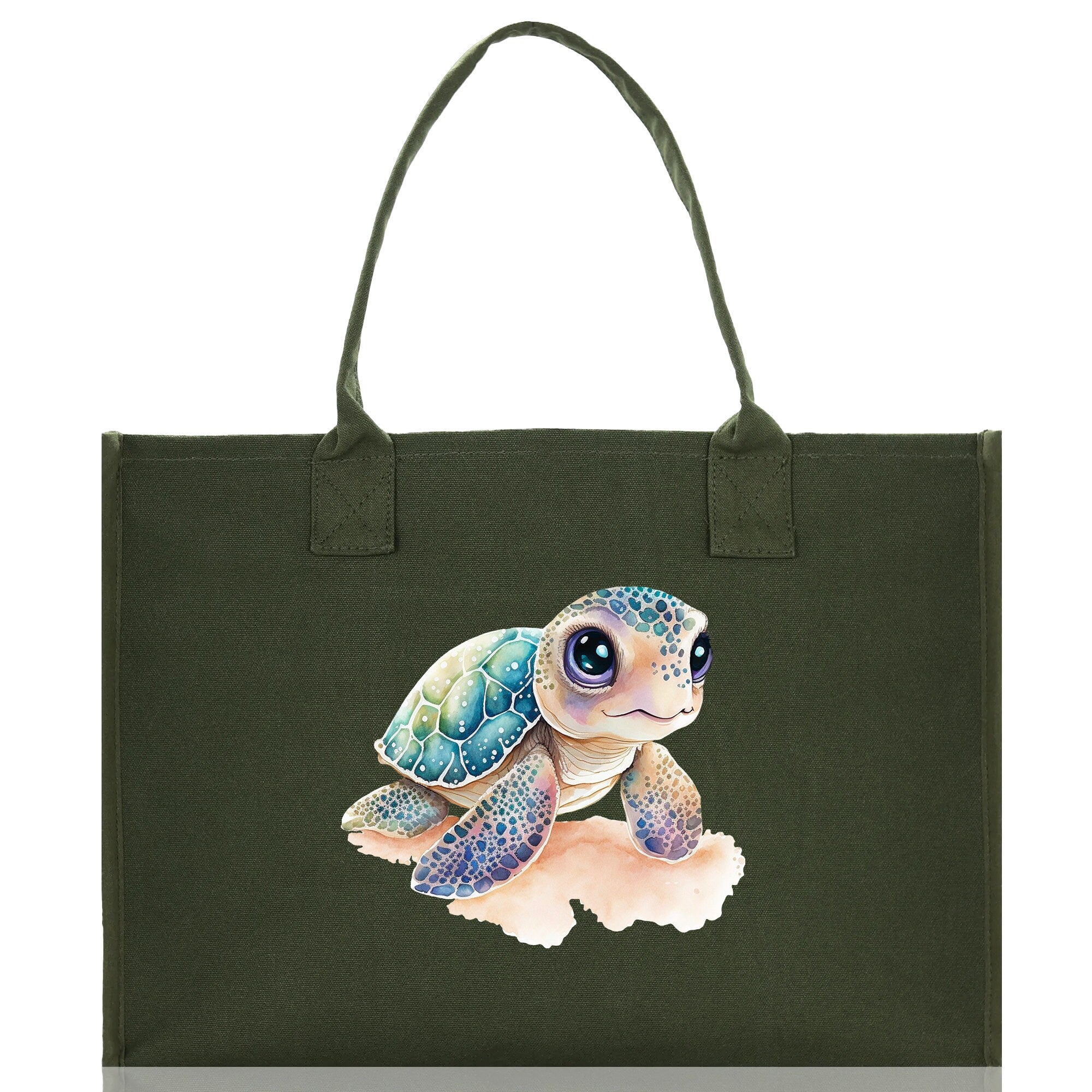 Sea Turtle Canvas Tote Bag Ocean Tote Bag Turtle Lover Tote Bag Animal Lover toTe Bag Ocean Lover Gift Tortoise Tote Bag Nature Lover Tote - Aaria Tees Aaria Tees