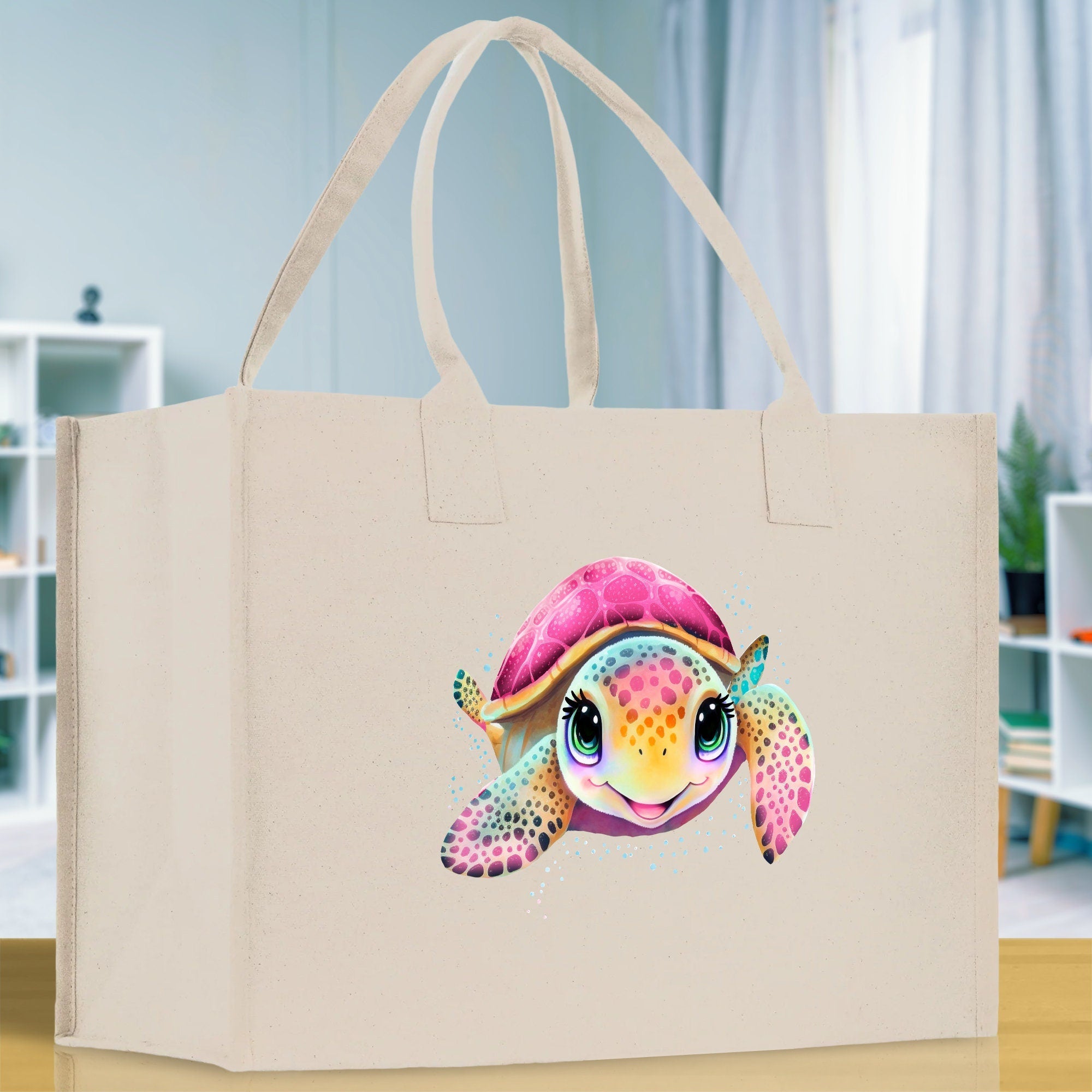Sea Turtle Canvas Tote Bag Ocean Tote Bag Turtle Lover Tote Bag Animal Lover toTe Bag Ocean Lover Gift Tortoise Tote Bag Nature Lover Tote - Aaria Tees Aaria Tees