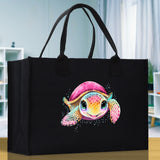 Sea Turtle Canvas Tote Bag Ocean Tote Bag Turtle Lover Tote Bag Animal Lover toTe Bag Ocean Lover Gift Tortoise Tote Bag Nature Lover Tote - Aaria Tees Aaria Tees