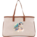 Sea Turtle Canvas Tote Bag Ocean Tote Bag Turtle Lover Tote Bag Animal Lover toTe Bag Ocean Lover Gift Tortoise Tote Bag Nature Lover Tote - Aaria Tees Aaria Tees