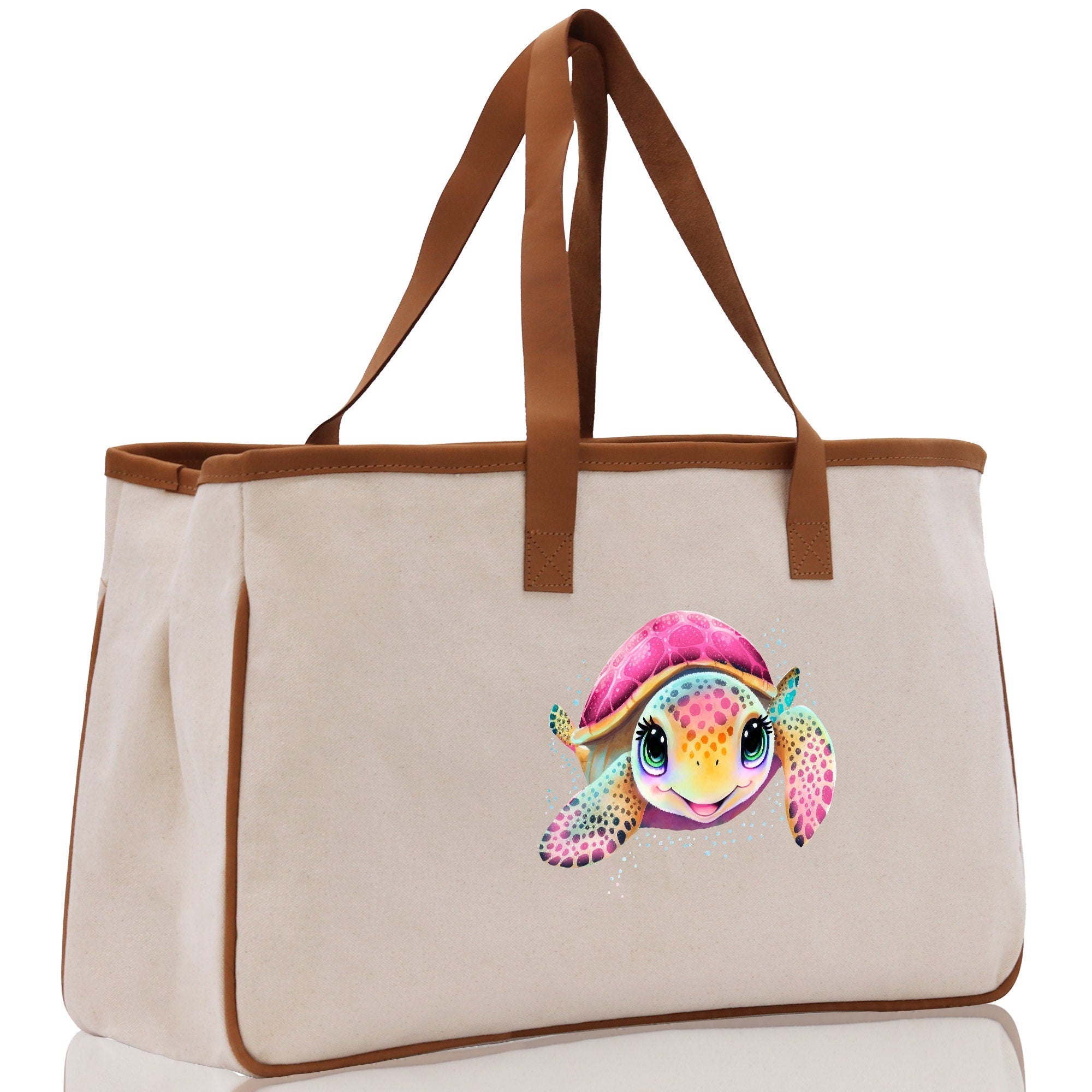 Sea Turtle Canvas Tote Bag Ocean Tote Bag Turtle Lover Tote Bag Animal Lover toTe Bag Ocean Lover Gift Tortoise Tote Bag Nature Lover Tote - Aaria Tees Aaria Tees