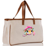 Sea Turtle Canvas Tote Bag Ocean Tote Bag Turtle Lover Tote Bag Animal Lover toTe Bag Ocean Lover Gift Tortoise Tote Bag Nature Lover Tote - Aaria Tees Aaria Tees