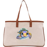 Sea Turtle Canvas Tote Bag Ocean Tote Bag Turtle Lover Tote Bag Animal Lover toTe Bag Ocean Lover Gift Tortoise Tote Bag Nature Lover Tote - Aaria Tees Aaria Tees