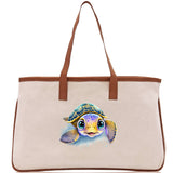 Sea Turtle Canvas Tote Bag Ocean Tote Bag Turtle Lover Tote Bag Animal Lover toTe Bag Ocean Lover Gift Tortoise Tote Bag Nature Lover Tote - Aaria Tees Aaria Tees