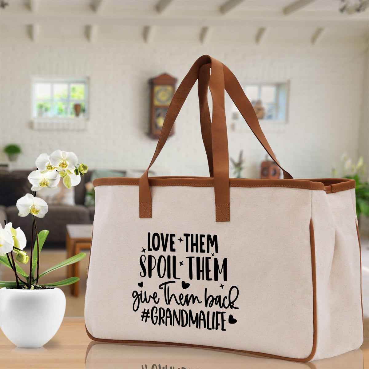 Grandma Tote Bag Grandma's Getaway Bag Grandma Nana Bag Grandma Gift Bag Shopping Bag Mothers Day Gift Live Love Spoil Bag Grandma Beach Bag - Aaria Tees