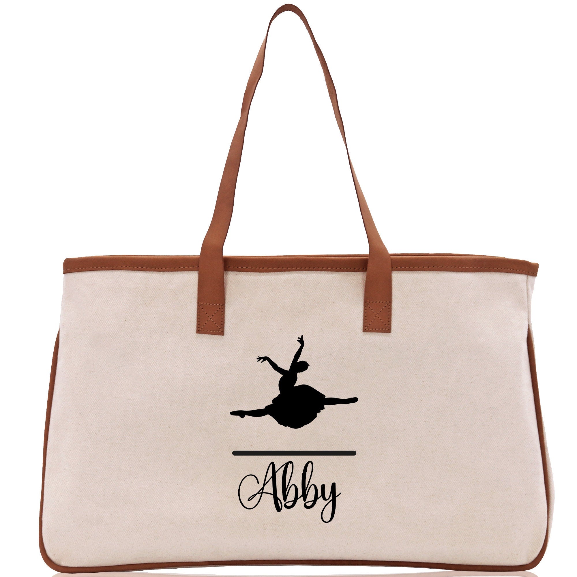 Dance Personalized Tote Bag Ballet Bag Gymnastic Bag Ballerina Bag Dancer Gift Dance Teacher Gift Dance Student Bag Custom for Women Girls - Aaria Tees Aaria Tees