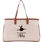 Dance Personalized Tote Bag Ballet Bag Gymnastic Bag Ballerina Bag Dancer Gift Dance Teacher Gift Dance Student Bag Custom for Women Girls - Aaria Tees Aaria Tees