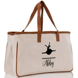 Dance Personalized Tote Bag Ballet Bag Gymnastic Bag Ballerina Bag Dancer Gift Dance Teacher Gift Dance Student Bag Custom for Women Girls - Aaria Tees Aaria Tees