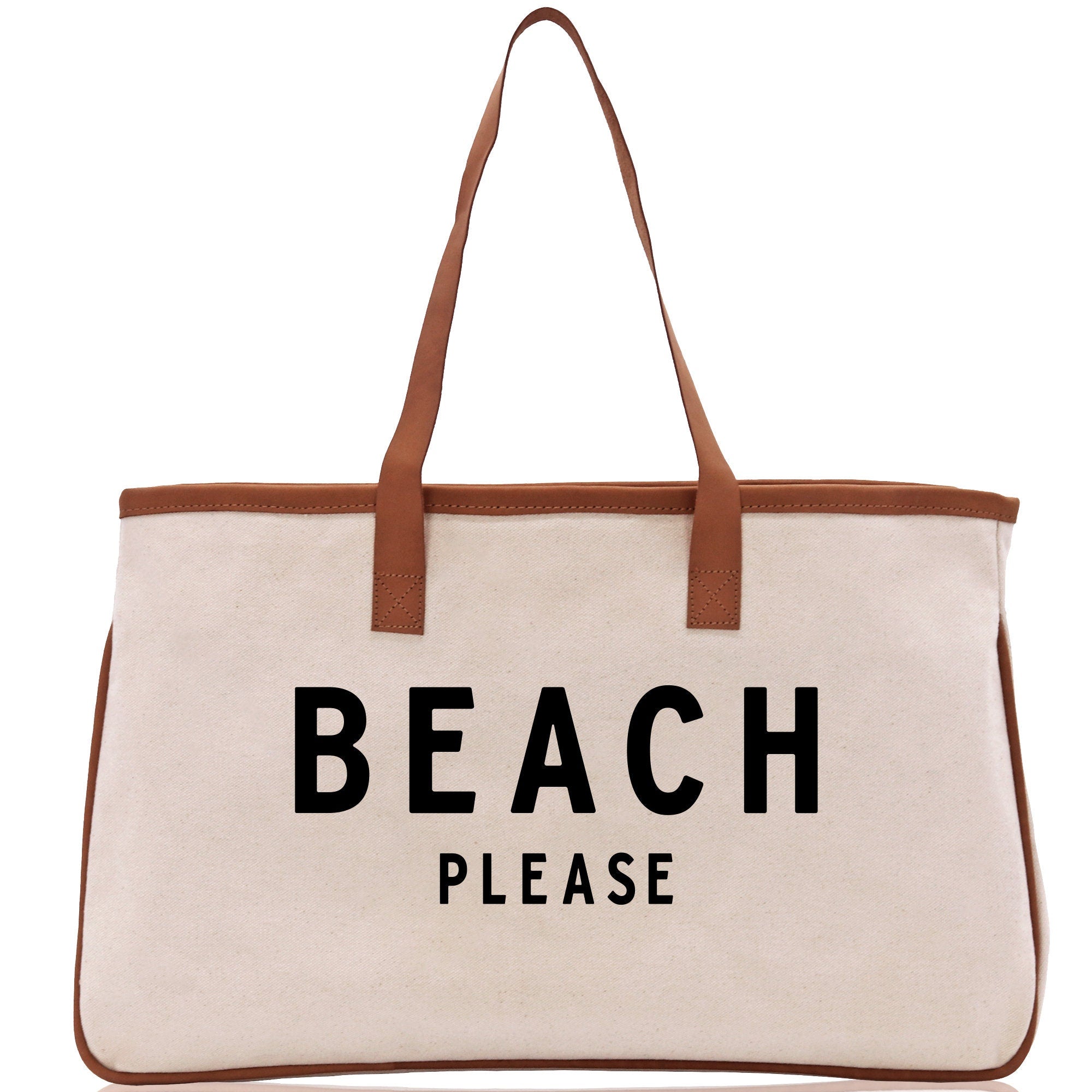 Beach Please Tote Bag - Large Chic Tote Bag - Gift for Her - Girls Weekend Tote - Weekender Bag - Weekend Tote - Beach Tote Bag - Aaria Tees Aaria Tees