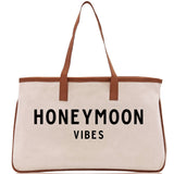 Honeymoon Vibes Beach Tote Bag - Large Chic Tote Bag - Gift for Her - Weekender Bag - Honeymooners Honeymoon Gifts Bridal Gift Newlyweds - Aaria Tees Aaria Tees