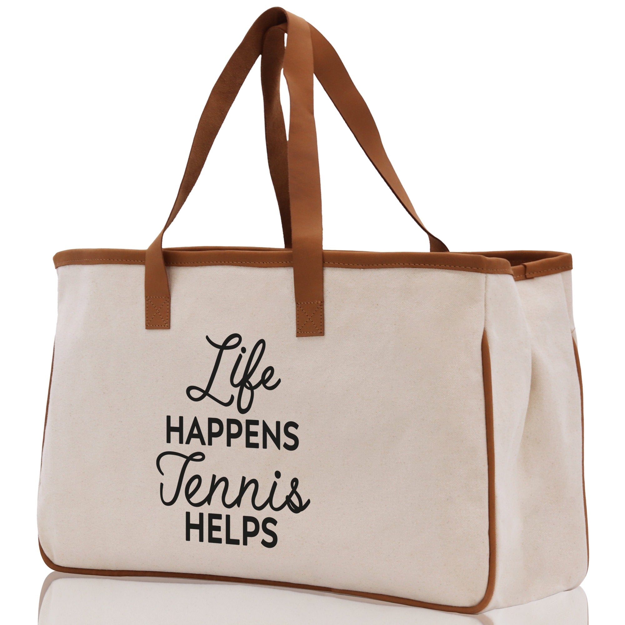 Tennis Tote Bag Custom Tennis Tote Bag Tennis Sport Gift for Her Personalized Tennis Bag Tennis Love Bag Tennis Coach Gift Canvas Tote Bag - Aaria Tees Aaria Tees