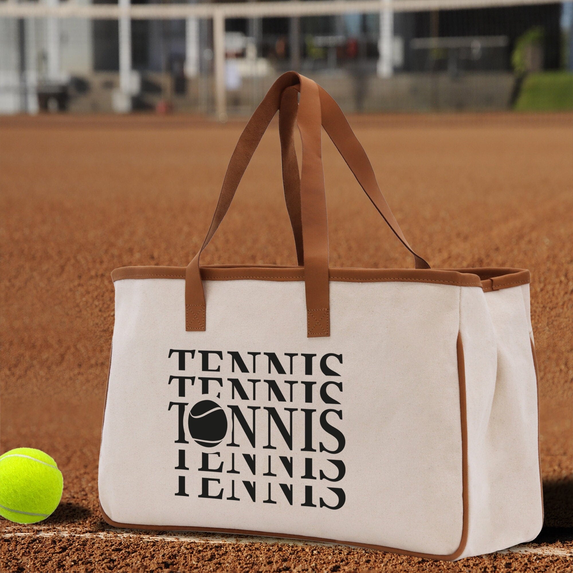Tennis Tote Bag Custom Tennis Tote Bag Tennis Sport Gift for Her Personalized Tennis Bag Tennis Love Bag Tennis Coach Gift Canvas Tote Bag - Aaria Tees Aaria Tees