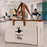 Dance Personalized Tote Bag Ballet Bag Gymnastic Bag Ballerina Bag Dancer Gift Dance Teacher Gift Dance Student Bag Custom for Women Girls - Aaria Tees Aaria Tees