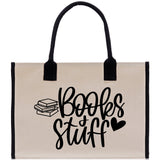 Books Stuff Tote Bag Bookworm Gift Book Quotes Party Gift Book Lover Tote Book Canvas Tote Bag Birthday Gift Library Bag Grocery Bag - Aaria Tees Aaria Tees