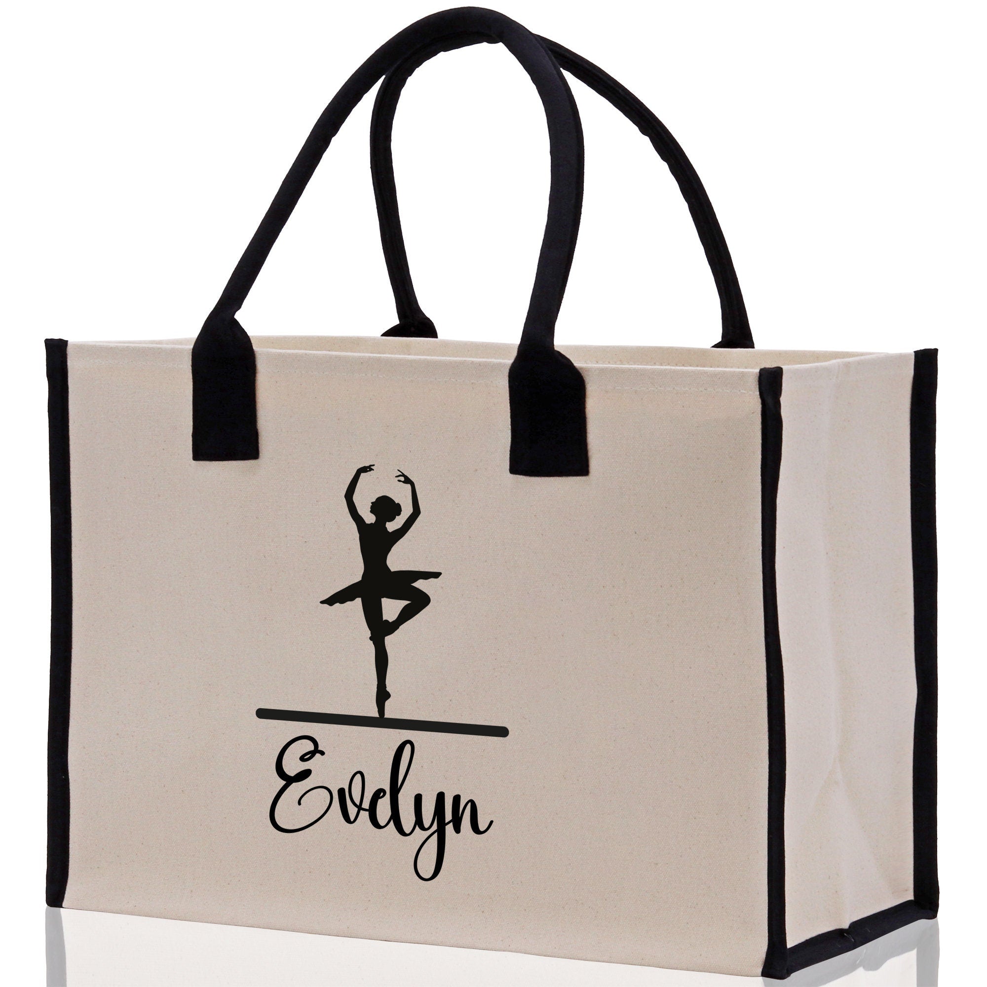 Dance Personalized Tote Bag Ballet Bag Gymnastic Bag Ballerina Bag Dancer Gift Dance Teacher Gift Dance Student Bag Custom for Women Girls - Aaria Tees Aaria Tees