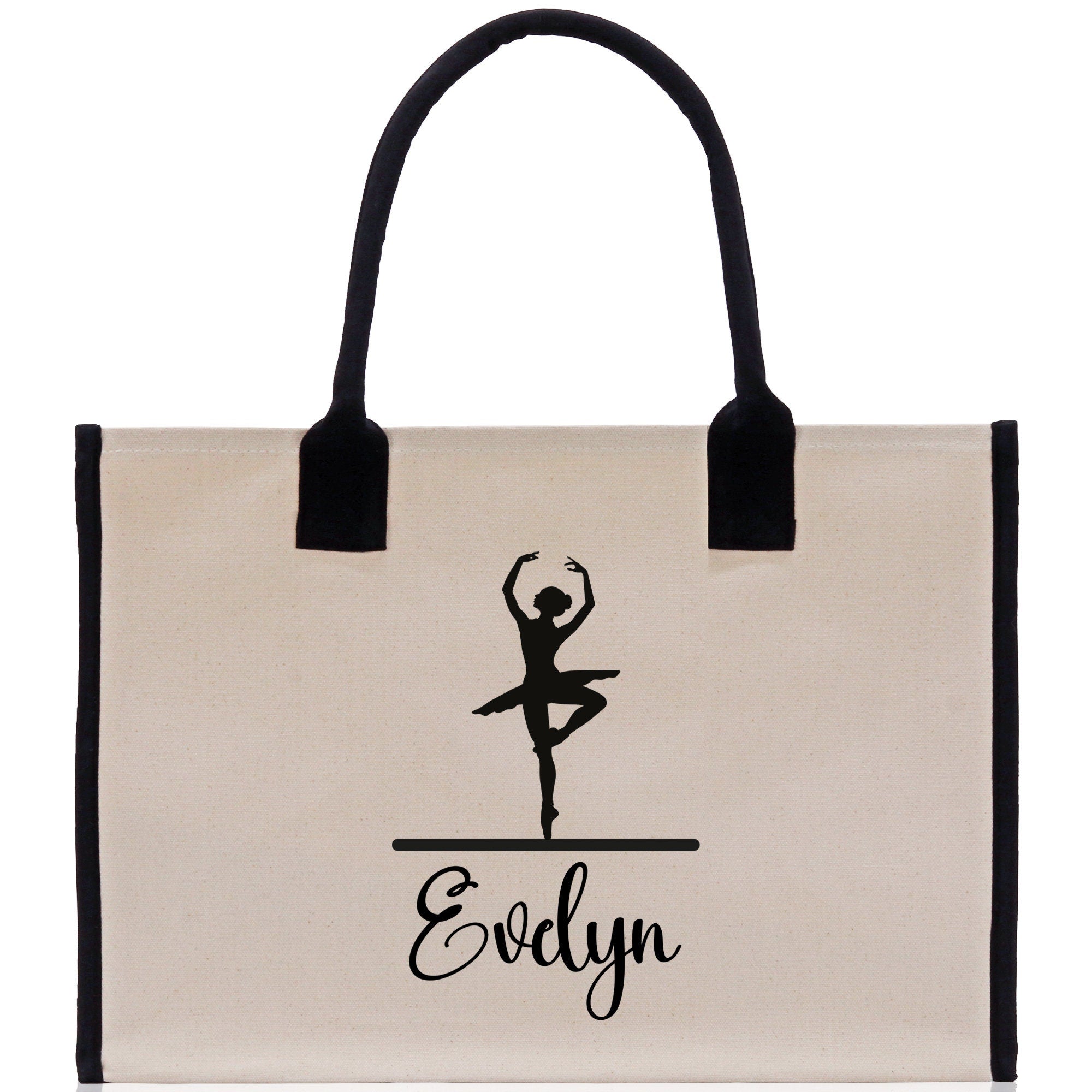 Dance Personalized Tote Bag Ballet Bag Gymnastic Bag Ballerina Bag Dancer Gift Dance Teacher Gift Dance Student Bag Custom for Women Girls - Aaria Tees Aaria Tees