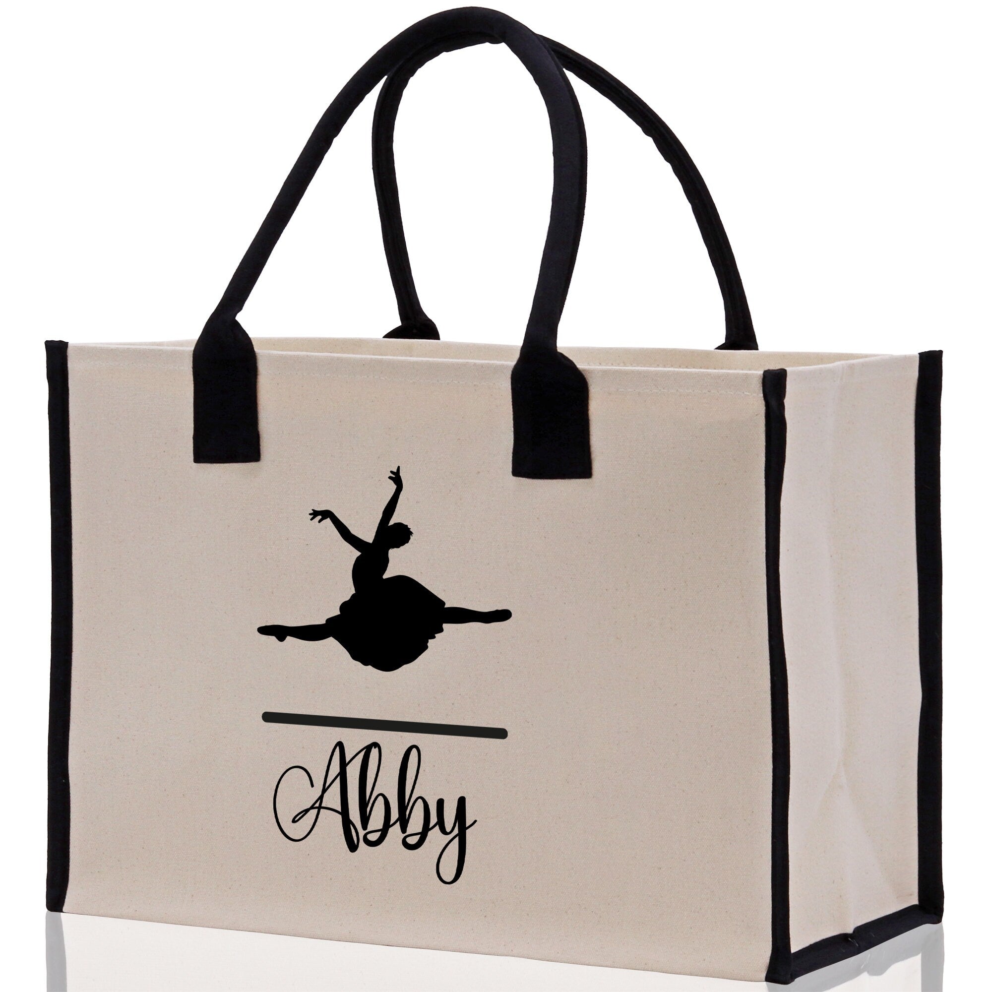Dance Personalized Tote Bag Ballet Bag Gymnastic Bag Ballerina Bag Dancer Gift Dance Teacher Gift Dance Student Bag Custom for Women Girls - Aaria Tees Aaria Tees
