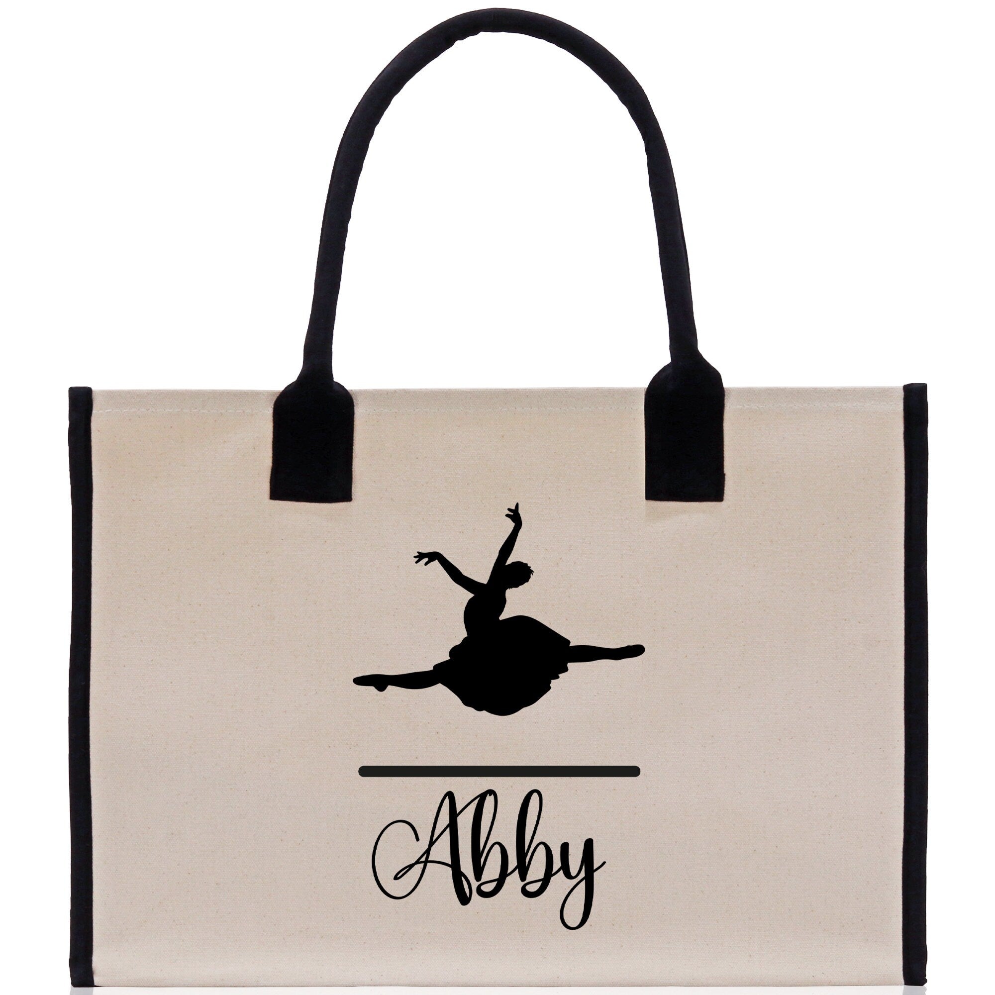 Dance Personalized Tote Bag Ballet Bag Gymnastic Bag Ballerina Bag Dancer Gift Dance Teacher Gift Dance Student Bag Custom for Women Girls - Aaria Tees Aaria Tees