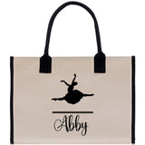 Dance Personalized Tote Bag Ballet Bag Gymnastic Bag Ballerina Bag Dancer Gift Dance Teacher Gift Dance Student Bag Custom for Women Girls - Aaria Tees Aaria Tees