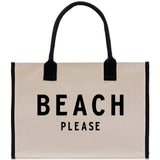 Beach Please Tote Bag - Large Chic Tote Bag - Gift for Her - Girls Weekend Tote - Weekender Bag - Weekend Tote - Beach Tote Bag - Aaria Tees Aaria Tees