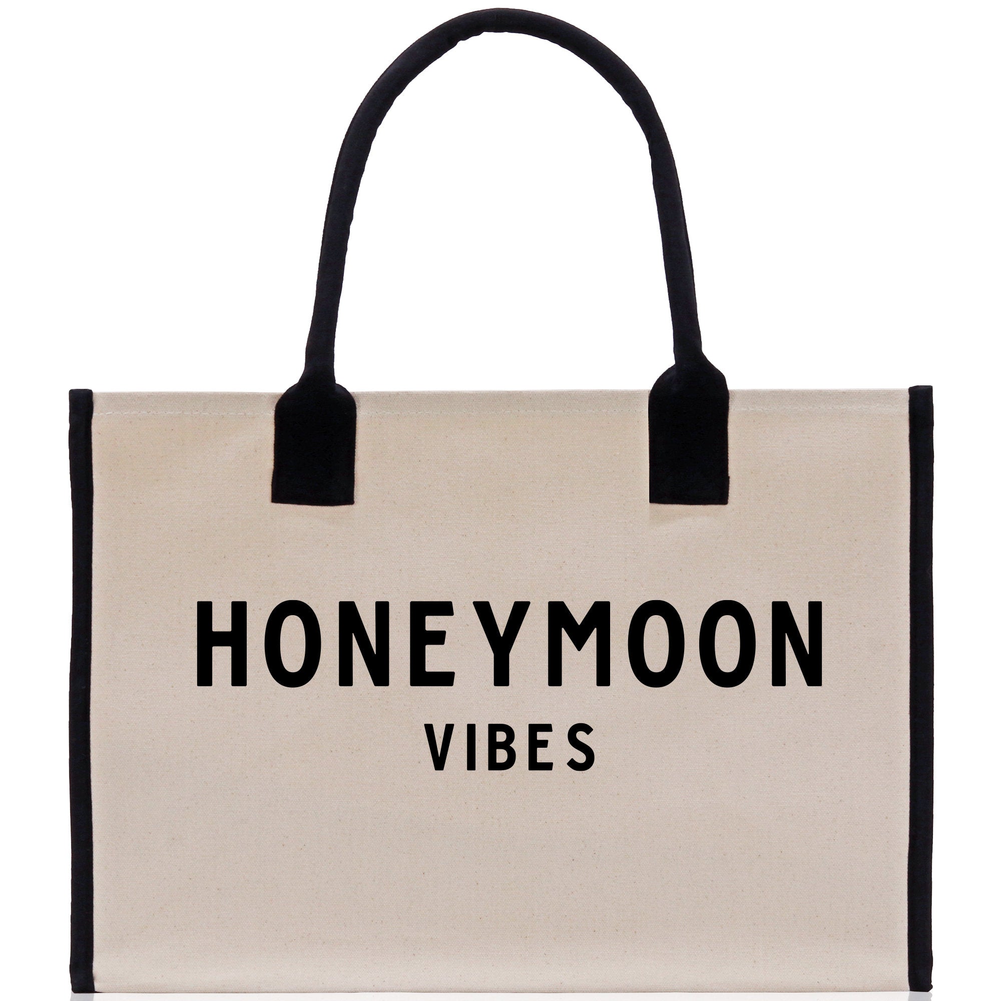 Honeymoon Vibes Beach Tote Bag - Large Chic Tote Bag - Gift for Her - Weekender Bag - Honeymooners Honeymoon Gifts Bridal Gift Newlyweds - Aaria Tees Aaria Tees