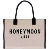 Honeymoon Vibes Beach Tote Bag - Large Chic Tote Bag - Gift for Her - Weekender Bag - Honeymooners Honeymoon Gifts Bridal Gift Newlyweds - Aaria Tees Aaria Tees