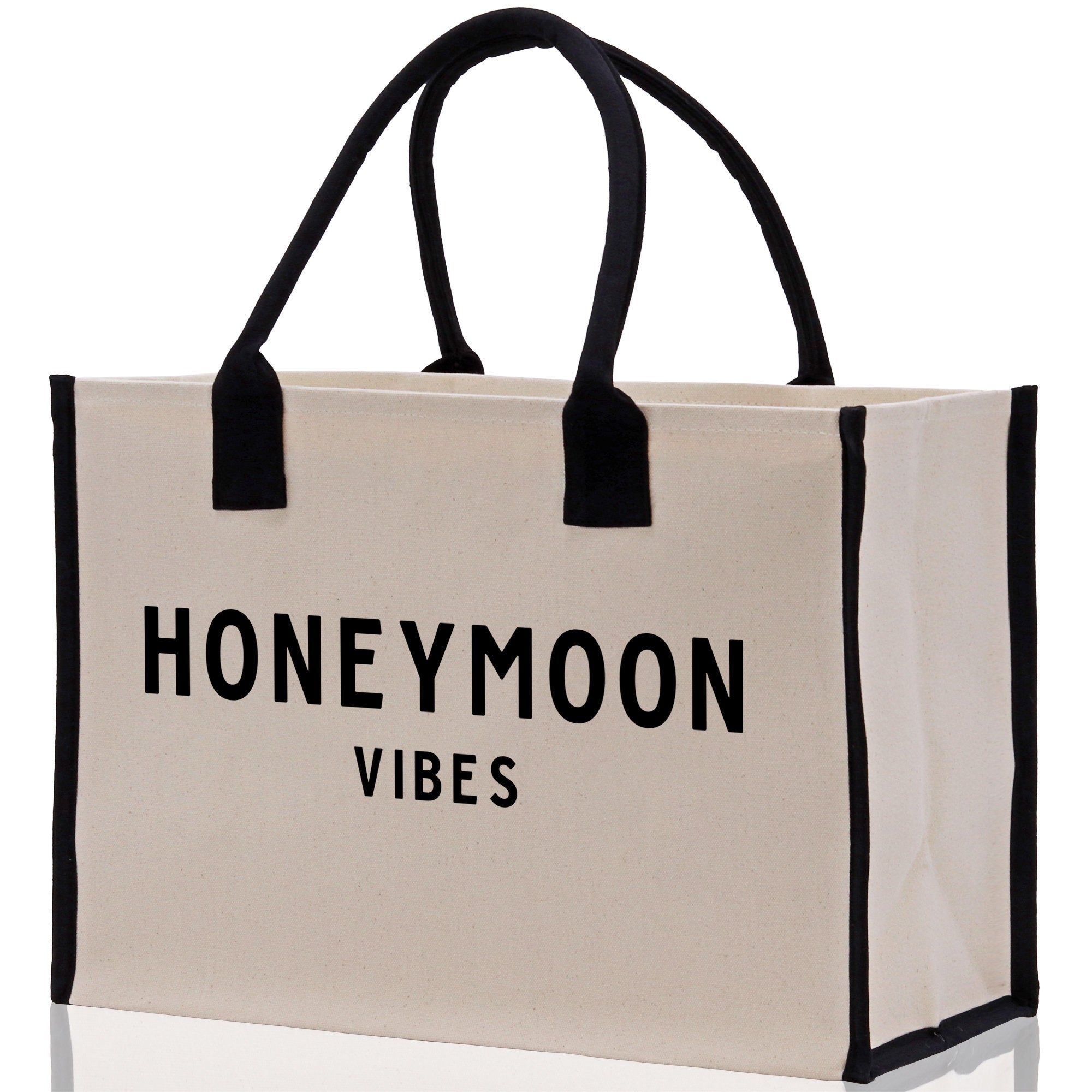 Honeymoon Vibes Beach Tote Bag - Large Chic Tote Bag - Gift for Her - Weekender Bag - Honeymooners Honeymoon Gifts Bridal Gift Newlyweds - Aaria Tees Aaria Tees