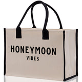 Honeymoon Vibes Beach Tote Bag - Large Chic Tote Bag - Gift for Her - Weekender Bag - Honeymooners Honeymoon Gifts Bridal Gift Newlyweds - Aaria Tees Aaria Tees
