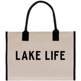 Lake Life Tote Bag - Large Chic Tote Bag - Gift for Her - Girls Weekend Tote - Weekender Bag - Weekend Tote - Boat Bag - Lake Life Gift - Aaria Tees Aaria Tees