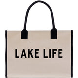 Lake Life Tote Bag - Large Chic Tote Bag - Gift for Her - Girls Weekend Tote - Weekender Bag - Weekend Tote - Boat Bag - Lake Life Gift - Aaria Tees Aaria Tees