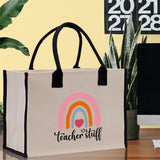 Teacher Stuff Tote Bag Teacher Bag Teacher Gift Teacher Retirement Gift Best Teacher Gifts Teacher Appreciation Gift Teacher Strong Tote Bag - Aaria Tees Aaria Tees