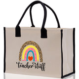 Teacher Stuff Tote Bag Teacher Bag Teacher Gift Teacher Retirement Gift Best Teacher Gifts Teacher Appreciation Gift Teacher Strong Tote Bag - Aaria Tees Aaria Tees