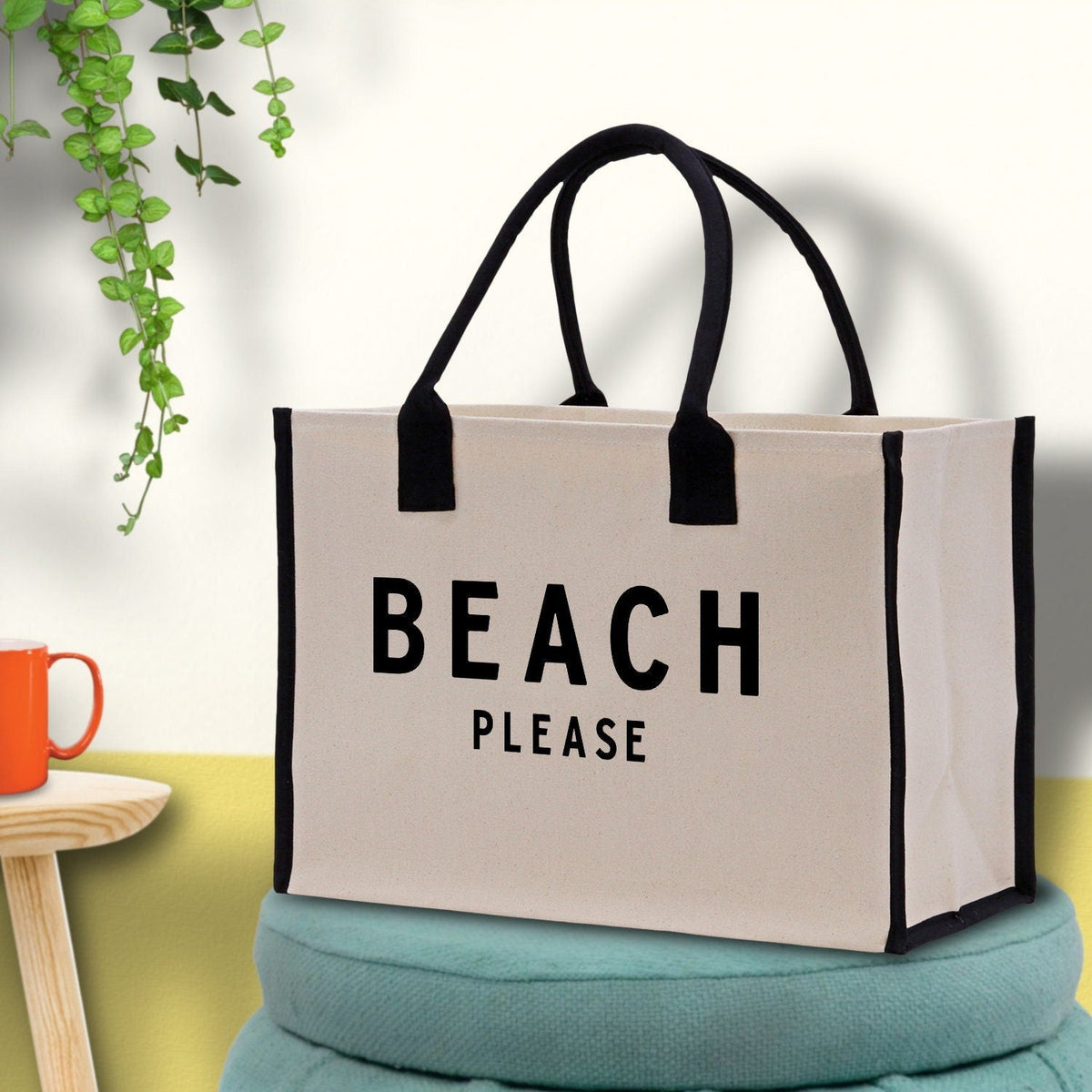 Beach Please Tote Bag - Large Chic Tote Bag - Gift for Her - Girls Weekend Tote - Weekender Bag - Weekend Tote - Beach Tote Bag - Aaria Tees