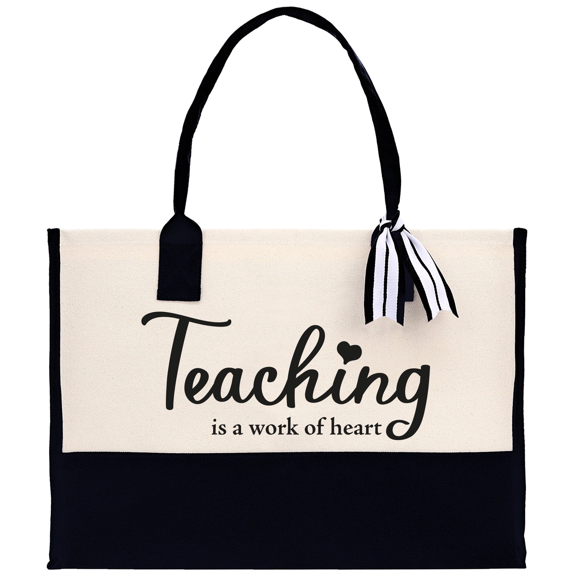 Teaching Is A Work Of Heart Tote Bag Teacher Bag Teacher Gift Teacher Retirement Gift Best Teacher Gifts Teacher Appreciation Gift - Aaria Tees Aaria Tees
