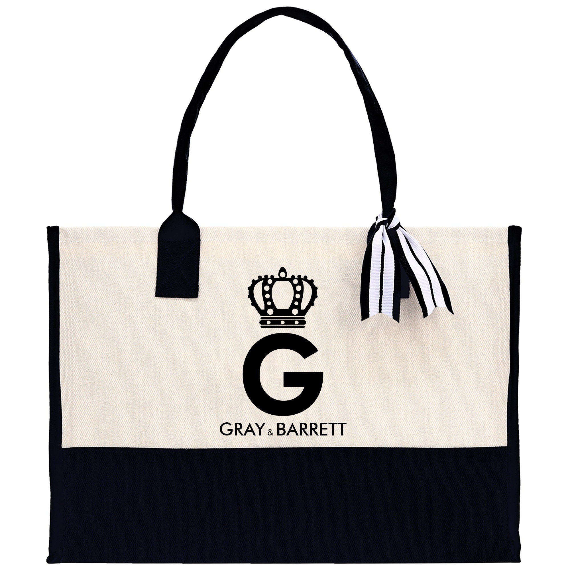 Initial and Names Customized Tote Bag 100% Cotton Canvas and Chic Personalized Tote Bag for Bridesmaid Anniversary Wedding Day Gift - Aaria Tees Aaria Tees