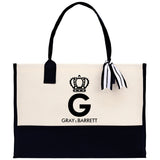Initial and Names Customized Tote Bag 100% Cotton Canvas and Chic Personalized Tote Bag for Bridesmaid Anniversary Wedding Day Gift - Aaria Tees Aaria Tees