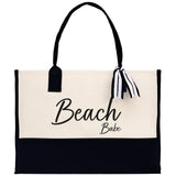Beach Babe Canvas Tote Bag Birthday Gift for Her Weekender Tote Bag Beach Tote Bag Large Beach Tote Bag - Aaria Tees Aaria Tees