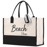 Beach Please Tote Bag - Large Chic Tote Bag - Gift for Her - Girls Weekend Tote - Weekender Bag - Weekend Tote - Beach Tote Bag - Aaria Tees Aaria Tees