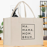 Ma Mama Mom Bruh Canvas Tote Bag Mama Tote Mom Stuff Bag Mommy Bag Dog Mom Gift Dog Mom Bag Mom Shopping Bag New Mom Gift Best Mom Ever Bag - Aaria Tees Aaria Tees