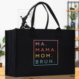 Ma Mama Mom Bruh Canvas Tote Bag Mama Tote Mom Stuff Bag Mommy Bag Dog Mom Gift Dog Mom Bag Mom Shopping Bag New Mom Gift Best Mom Ever Bag - Aaria Tees Aaria Tees