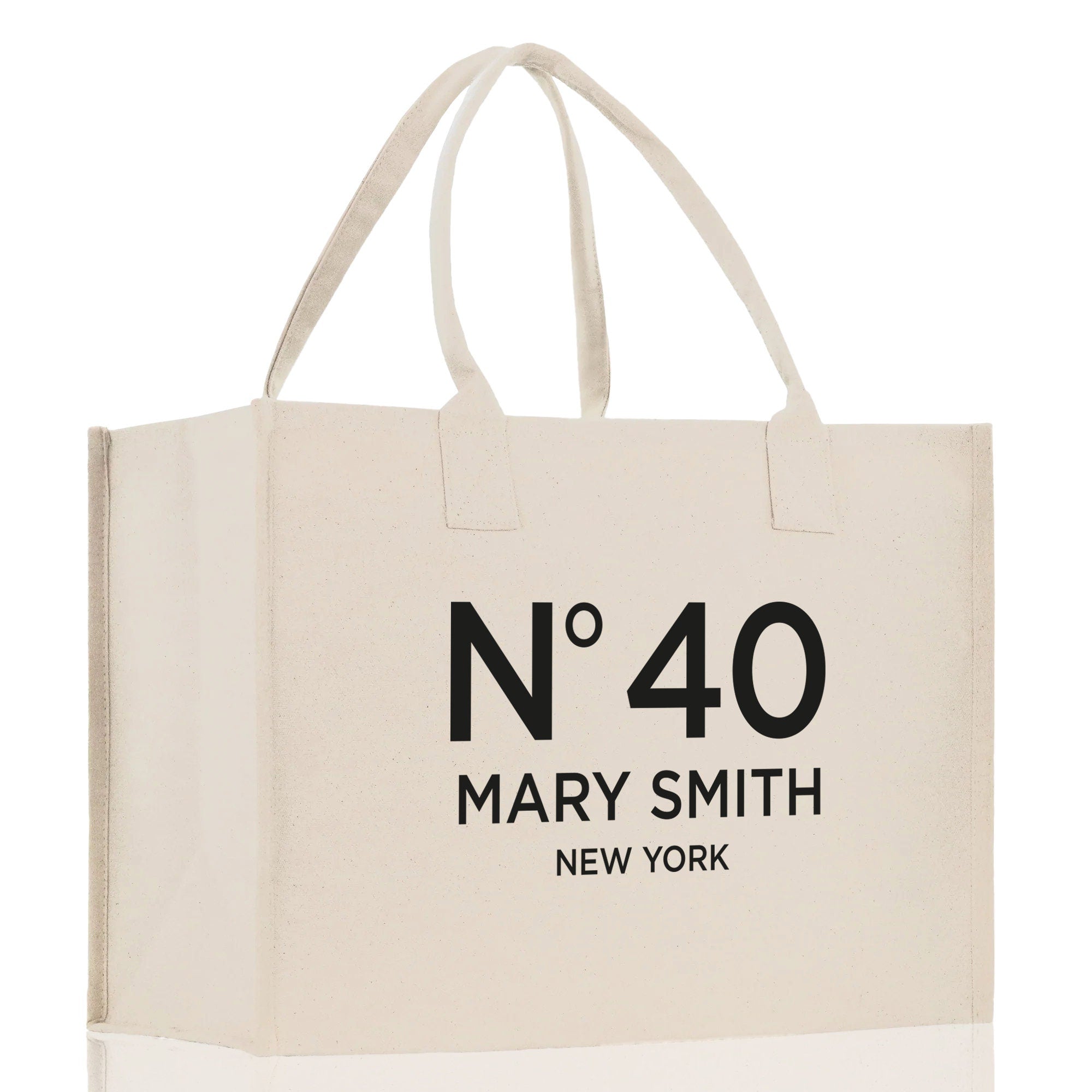 Birthday Celebration Personalized Gift Canvas Tote Bag with Name and State 40th 50th Birthday Gift Tote Bag for Her Custom Birthday Gift - Aaria Tees Aaria Tees