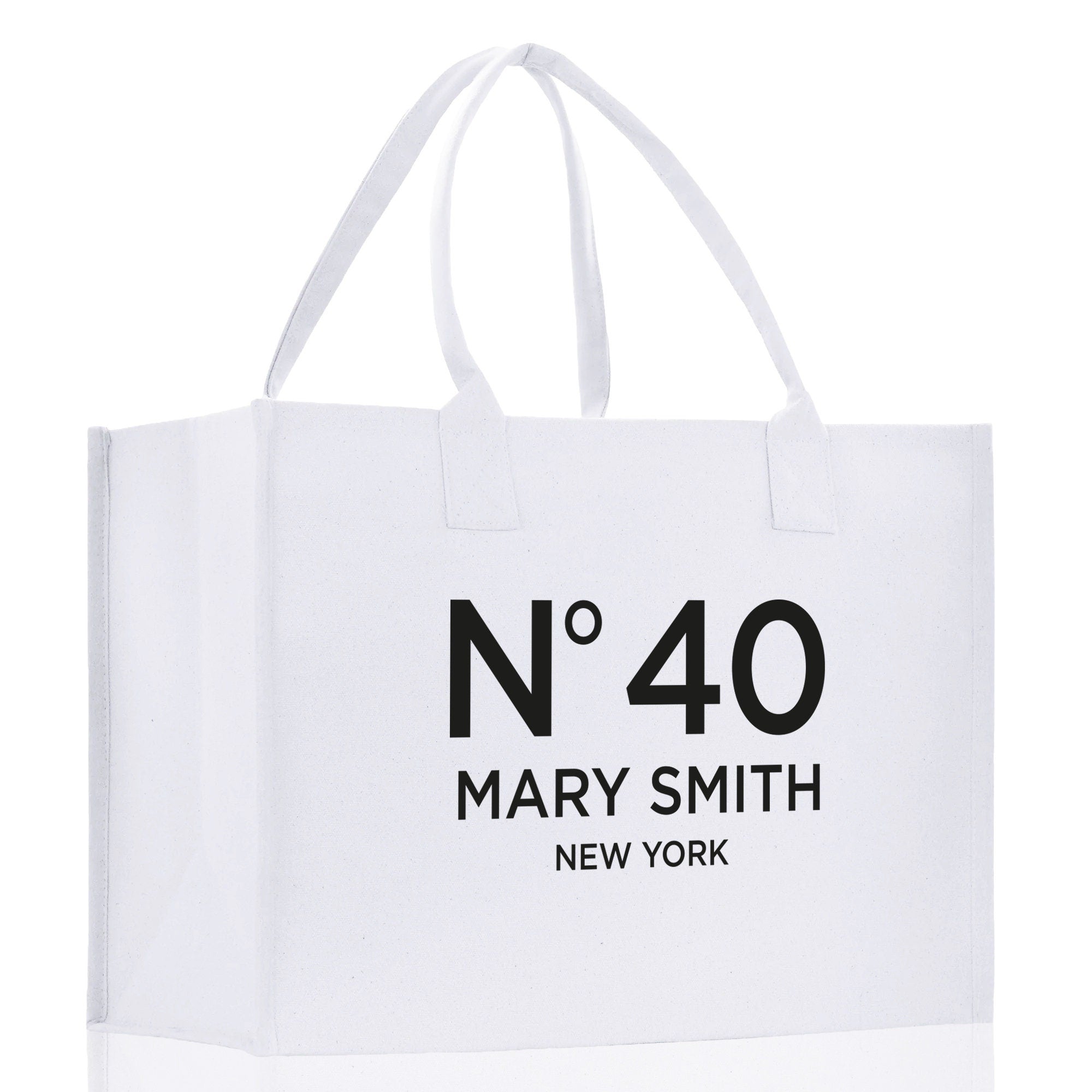 Birthday Celebration Personalized Gift Canvas Tote Bag with Name and State 40th 50th Birthday Gift Tote Bag for Her Custom Birthday Gift - Aaria Tees Aaria Tees
