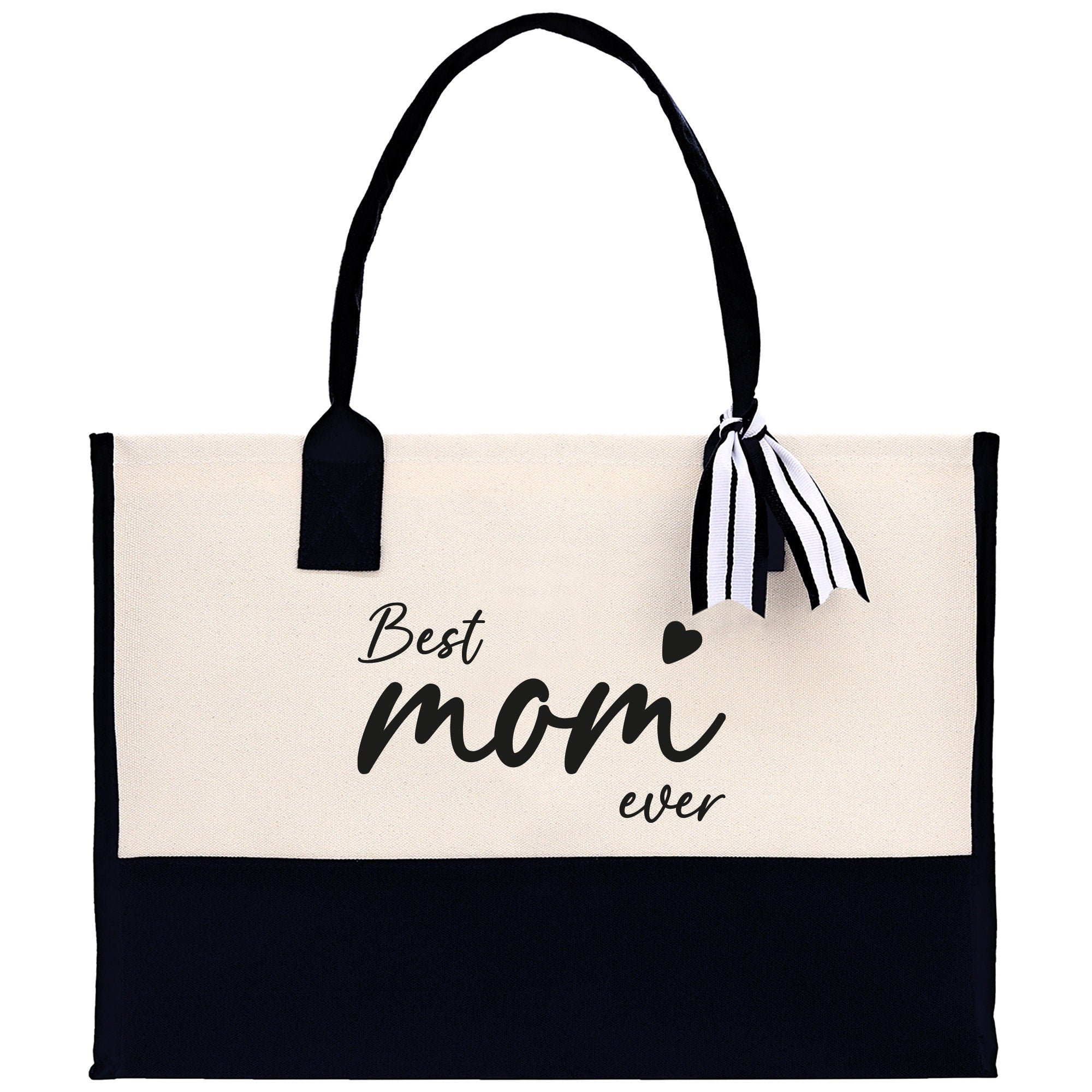Best Mom Ever Canvas Tote Bag Mama Tote Mom Stuff Bag Mommy Bag Dog Mom Gift Dog Mom Bag Mom Shopping Bag Mom Gift Best Mom Ever Bag - Aaria Tees Aaria Tees