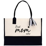 Best Mom Ever Canvas Tote Bag Mama Tote Mom Stuff Bag Mommy Bag Dog Mom Gift Dog Mom Bag Mom Shopping Bag Mom Gift Best Mom Ever Bag - Aaria Tees Aaria Tees