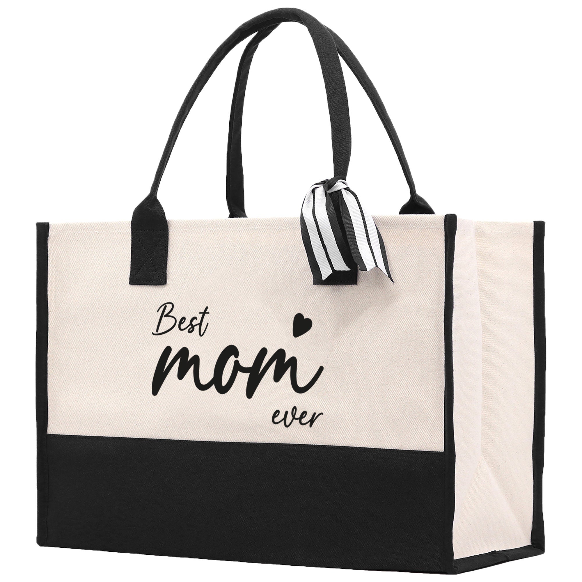 Best Mom Ever Canvas Tote Bag Mama Tote Mom Stuff Bag Mommy Bag Dog Mom Gift Dog Mom Bag Mom Shopping Bag Mom Gift Best Mom Ever Bag - Aaria Tees Aaria Tees