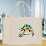 Sea Turtle Canvas Tote Bag Ocean Tote Bag Turtle Lover Tote Bag Animal Lover toTe Bag Ocean Lover Gift Tortoise Tote Bag Nature Lover Tote - Aaria Tees Aaria Tees