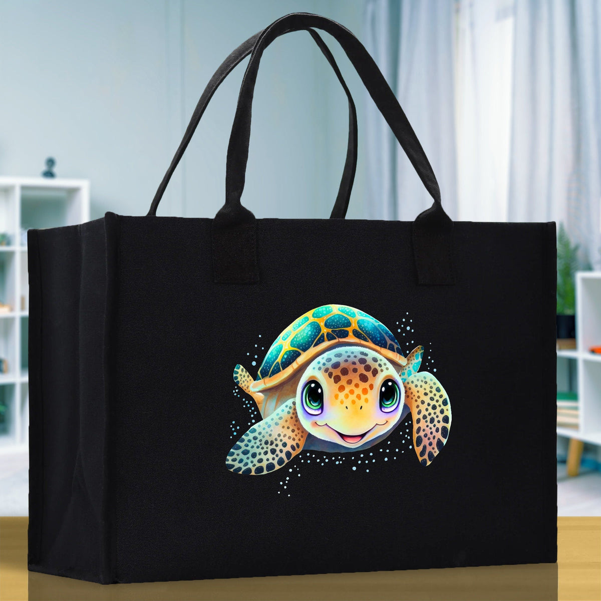 Sea Turtle Canvas Tote Bag Ocean Tote Bag Turtle Lover Tote Bag Animal Lover toTe Bag Ocean Lover Gift Tortoise Tote Bag Nature Lover Tote - Aaria Tees